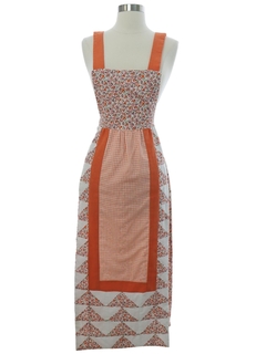 1970's Womens Tabard Maxi Dress