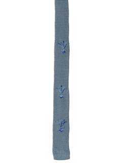 1960's Mens Skinny Rockabilly Flat Bottom Necktie
