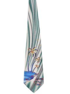 1970's Mens Hand-Painted Necktie