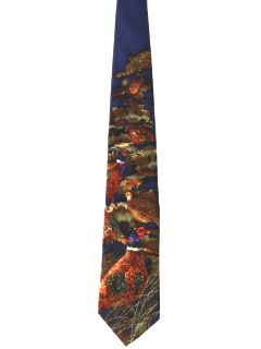 1990's Mens Polo Ralph Lauren Pheasant Necktie