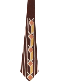 1940's Mens Abstract Geometric Wide Swing Necktie