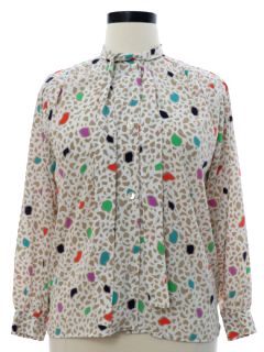 1980's Womens Totally 80s Secretary Shirt