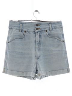 1990's Womens Bergama Grunge Distressed Denim Shorts