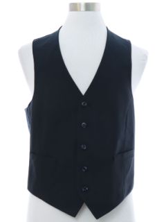VINTAGE '80s TUX VEST/TIE SET BLACK/WHITE/SILVER PAISLEY  MENS MEDIUM 