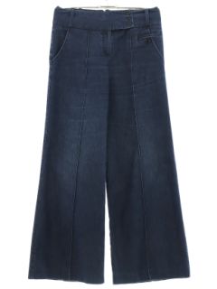1990's Womens Wide Leg Flared Denim Jeans Pants