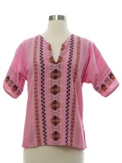 1970's Womens Guatemalan Tunic Shirt