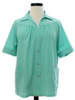 1980's Womens Smock Style Shirt