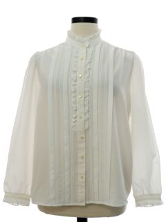 Womens Vintage 80s Secretary Shirts at RustyZipper.Com Vintage Clothing