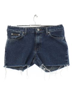 1990's Womens y2k Calvin Klein Low Rise Denim Cut Off Short Shorts