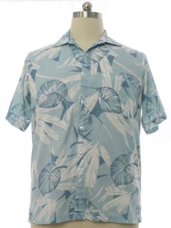 1990's Mens Cotton Linen Blend Hawaiian Shirt