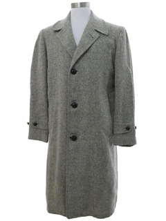 1950's Mens Wool Tweed Overcoat Jacket