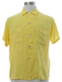1950's Mens Mod Rayon Sport Shirt