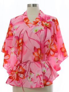1970's Womens Hawaiian Butterfly Shirt