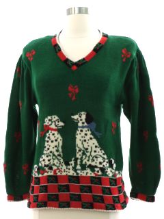 1980's Womens Vintage Doggone Ugly Christmas Sweater