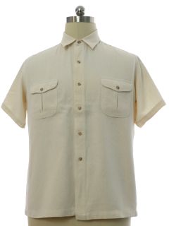 1990's Mens Norm Thompson Silk Sport Shirt