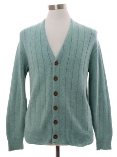 1960's Mens Mod Cardigan Sweater
