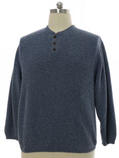 1990's Mens Oscar De La Renta Henley Style Sweater