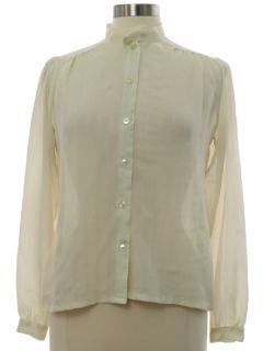 1980's Womens Sheer Secretary Shirt