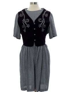 1990's Womens Rayon Blend Culotte Dress