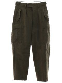 1960's Mens West German Wool Military Pants