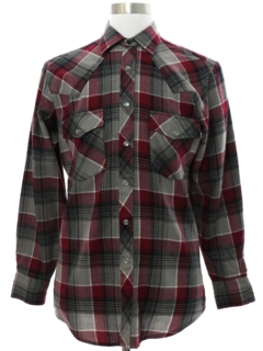 1980's Mens Flannel Western Shirt