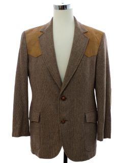 1970's Mens Pendleton Wool Western Blazer Sport Coat Jacket
