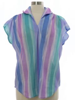 Womens Vintage 70s Short Sleeve Shirts at RustyZipper.Com Vintage Clothing