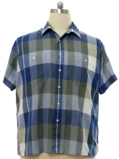 1990's Mens Pierre Cardin Plaid Sport Shirt