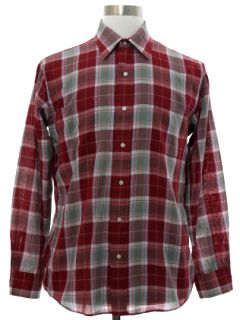 1980's Mens Towncraft Plaid  Shirt