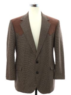 1980's Mens Wool Western Blazer Sport Coat Jacket