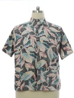 1990's Mens Reverse Print Hawaiian Shirt