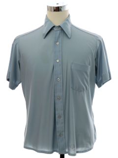 1970's Mens Solid Disco Shirt