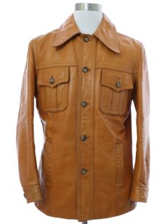 1970's Mens Mod Leather Jacket