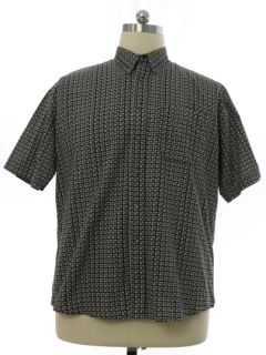 1990's Mens Graphic Print Cotton Sport Shirt
