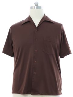 1970's Mens Solid Disco Shirt