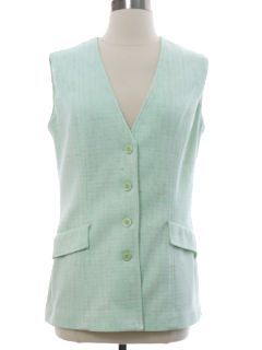 1970's Womens Knit Vest Style Shirt