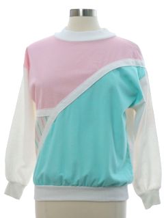 1980's Womens Totally 80s Sweatshirt Style Shirt