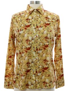 1970's Womens Print Disco Shirt