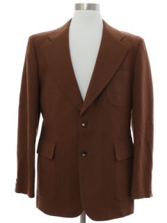 1970's Mens Wool Disco Blazer Sport Coat Jacket