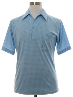 1970's Mens Resort Wear Style Subtle Print Disco Shirt