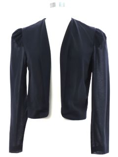 1980's Womens Black Shirt Jacket