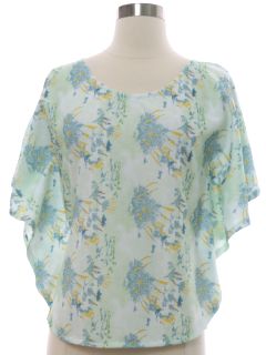 1970's Womens Butterfly Style Hippie Shirt