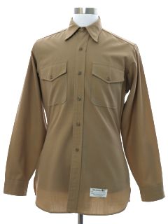 1950's Mens Military US Army Uniform Shirt