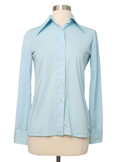 1970's Womens Solid Disco Shirt