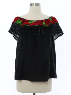 1980's Womens Huipil Style Shirt