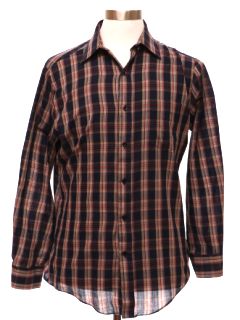 1980's Mens Plaid Shirt