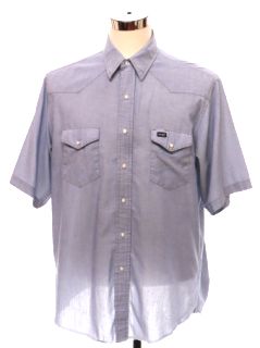 1990's Mens Wrangler Chambray Western Shirt
