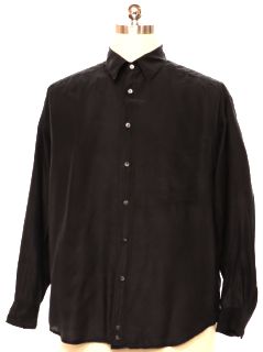 1990's Mens Handkerchief Silk Shirt