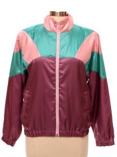 1980's Womens 80s Style Nylon Windbreaker Jacket
