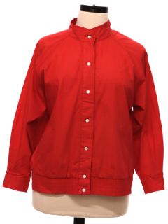 1980's Womens Cotton Blend Windbreaker Snap Front Jacket